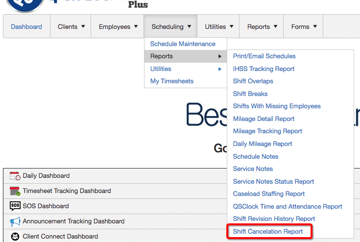 Cancelation Report in QSP