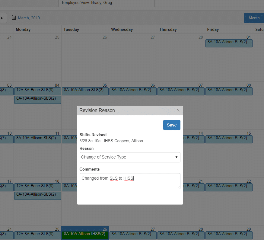 QSClock shift revision tracking