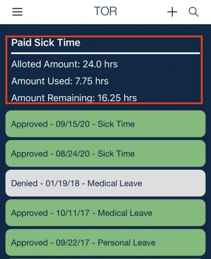 QSMobile Paid Sick Time TOR