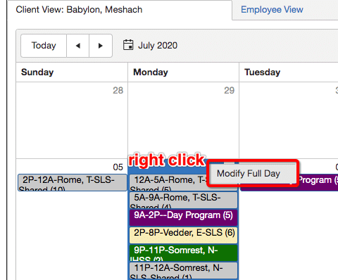 QSP Modify Full Day Mode
