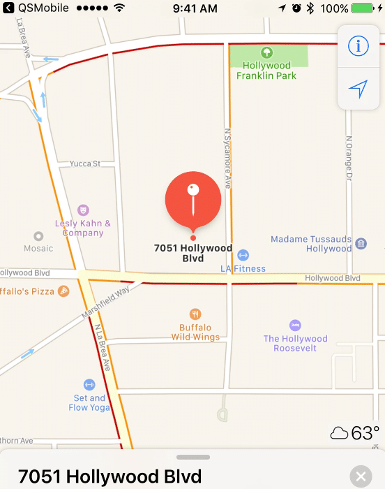 QSP Map client address location GPS