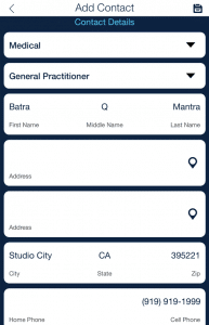 Medical and Important Client Contacts