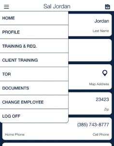 employee menu QSP Mobile