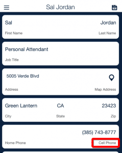 select employee phone number