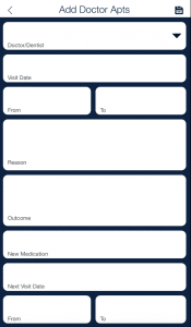 mobile add client doctor visits