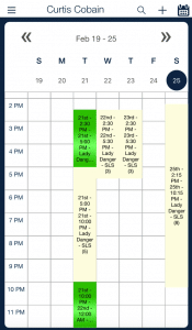 schedule week view_qsp mobile app