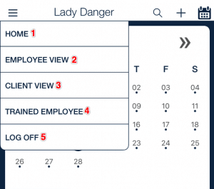 client scheduling menu options_qsp mobile app