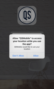QSMobile location access - qsp mobile app