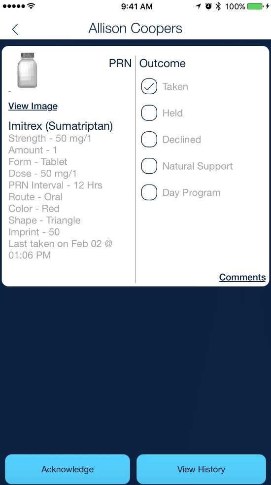 PRN med_qsp medication tracking