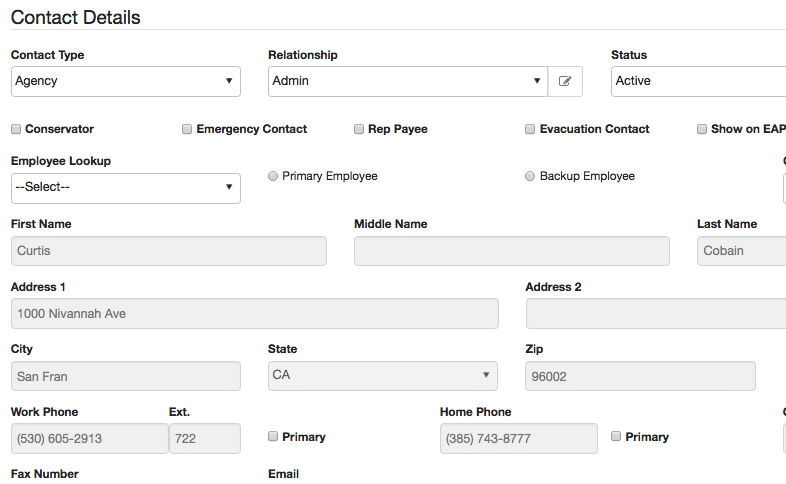 SLS agency employee contacts