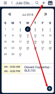 qsp mobile add new shift to schedule