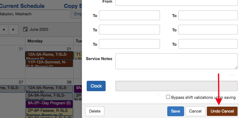 ndo Canceled shift in QSP scheduler