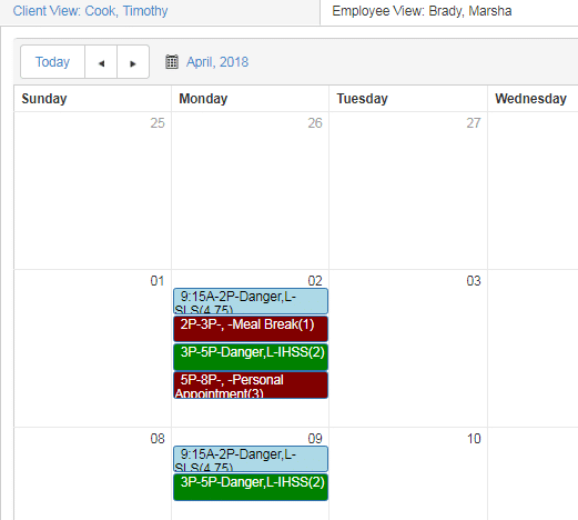 adding custom employee events to QSP schedule for SLS or ILS or other services