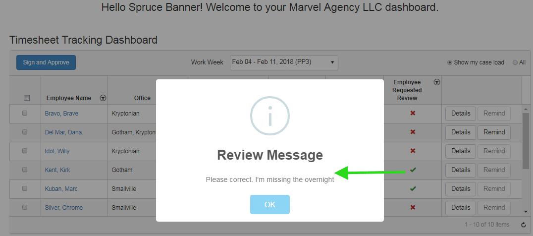 electronic timesheet review - qsp