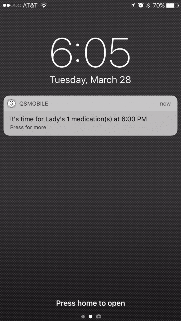 medication reminder push notification_qsp medication tracking app
