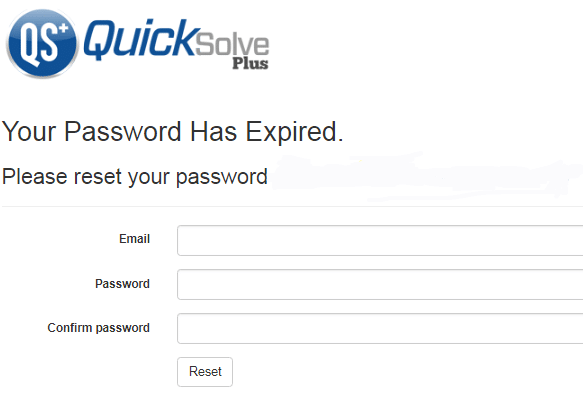 QSP reset password prompt