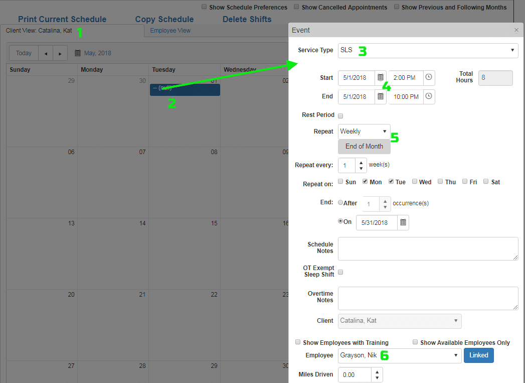 QSP scheduling new shift basics